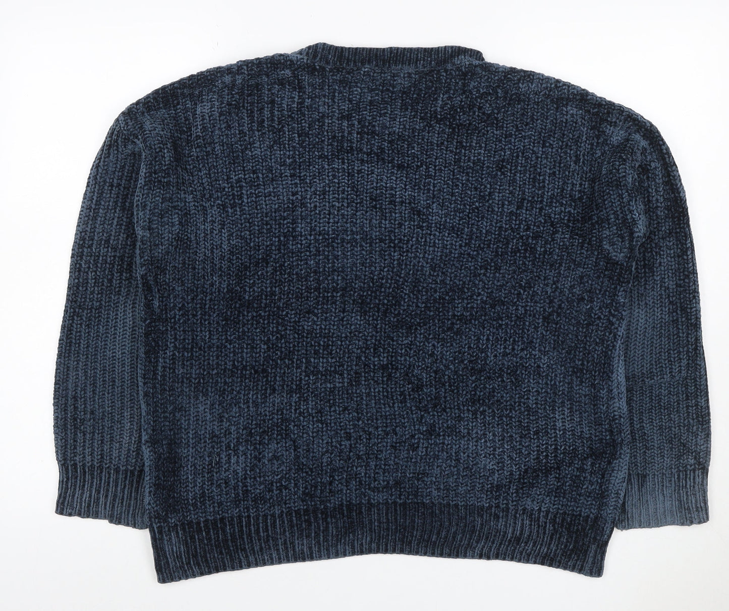 Dorothy Perkins Women Blue UK 10 Chunky Knit Crew Neck Jumper