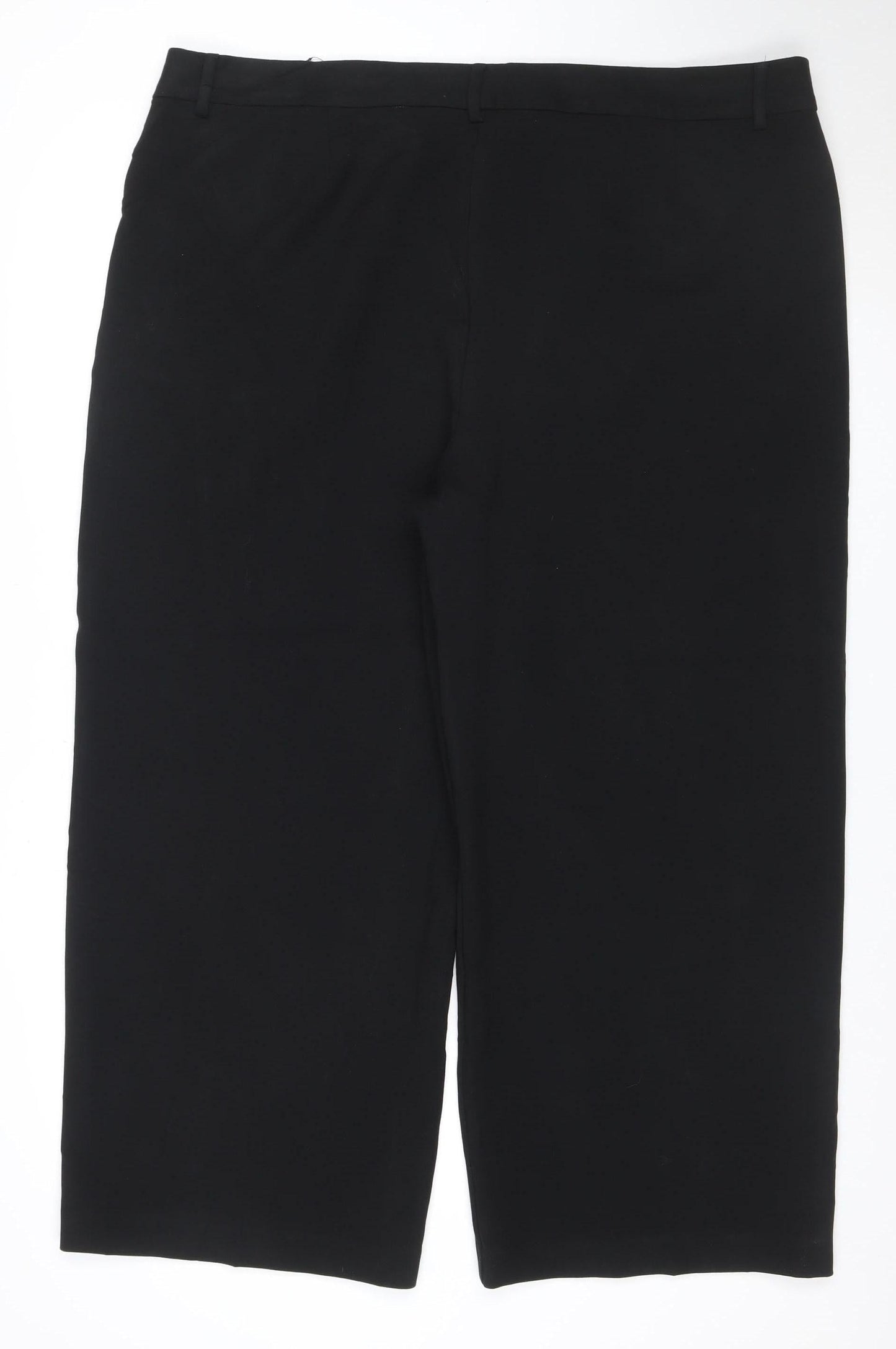 Marks and Spencer Women Black Size 24 Short Straight Dress Trousers