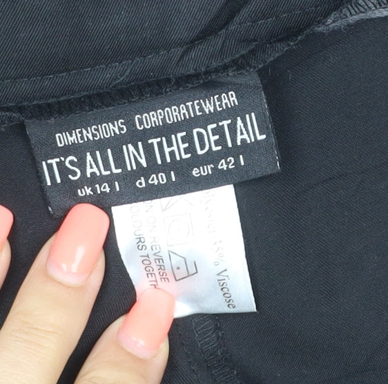 Dimensions Corporatewear Women’s Black UK 14 Straight Dress Trousers