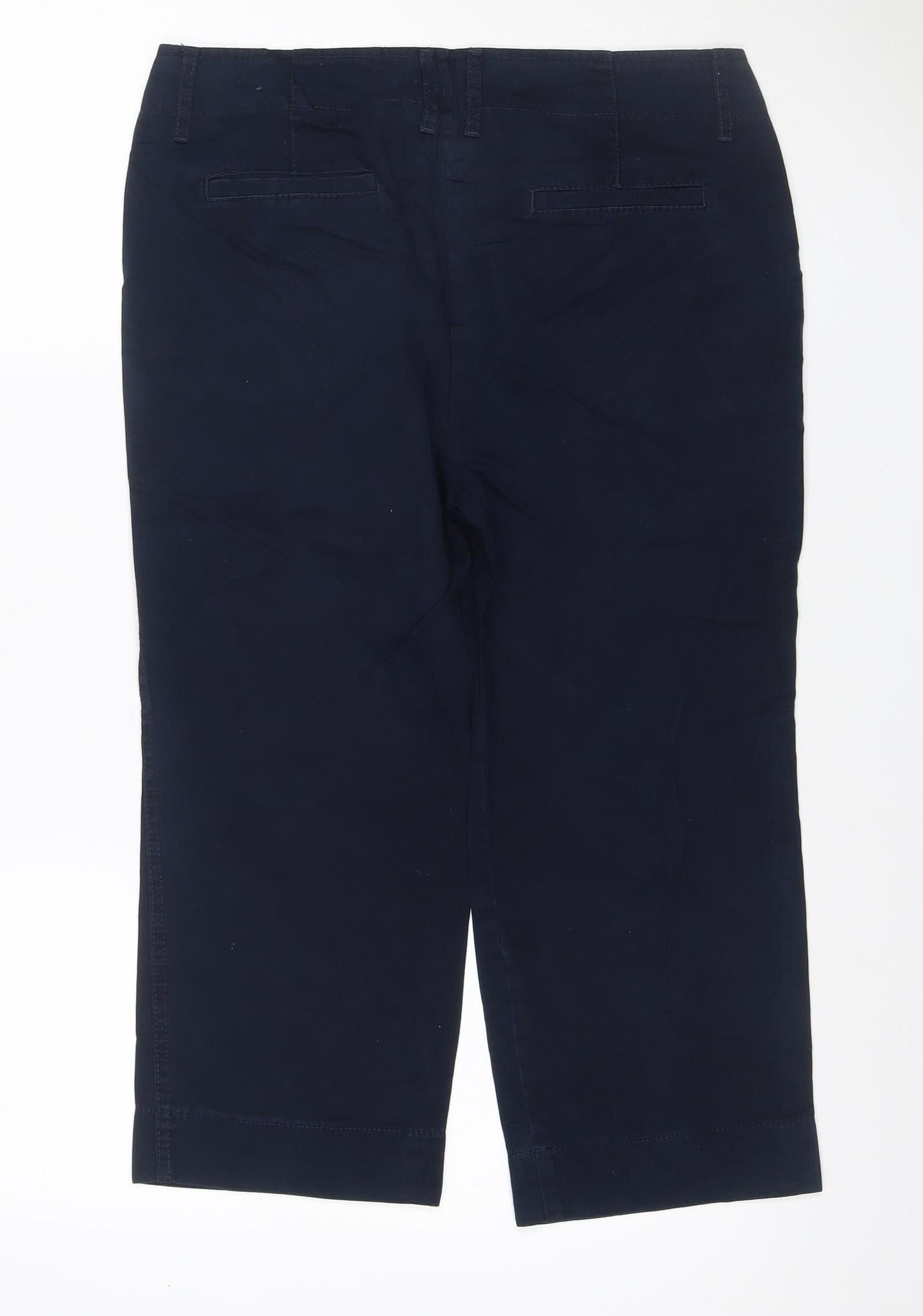 Marks and Spencer Women Navy UK 12 Cotton Stretch Cargo Trousers