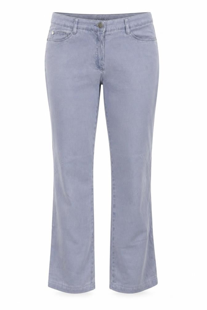Brax Women’s Grey Size 12 Carola Glam Straight Stretch Trousers 29/30