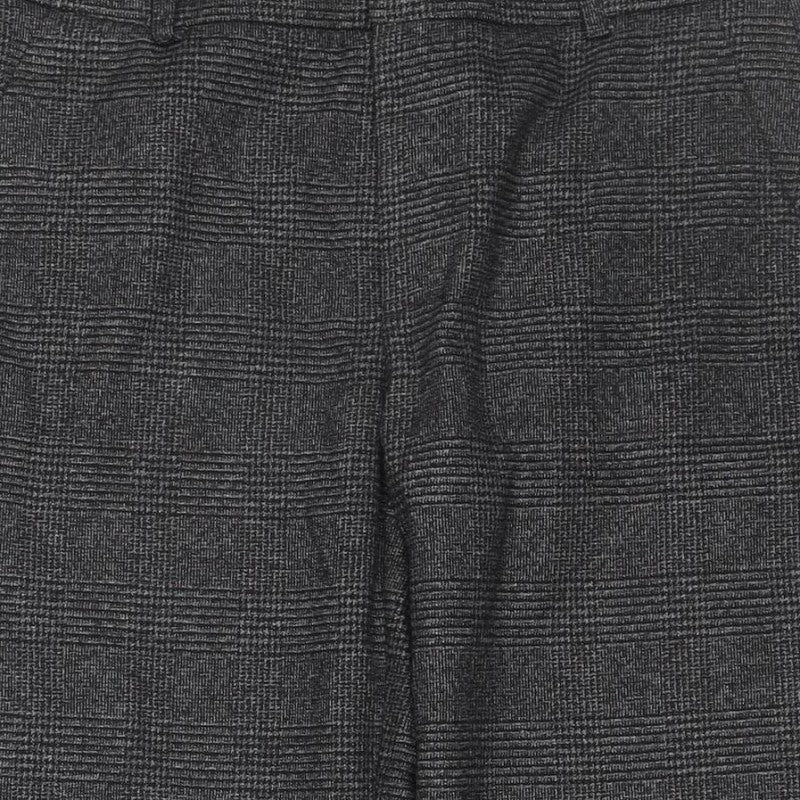 Zara Women’s Grey Check Tapered Tailored Trousers UK 8