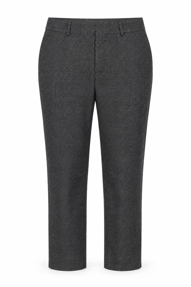 Zara Women’s Grey Check Tapered Tailored Trousers UK 8