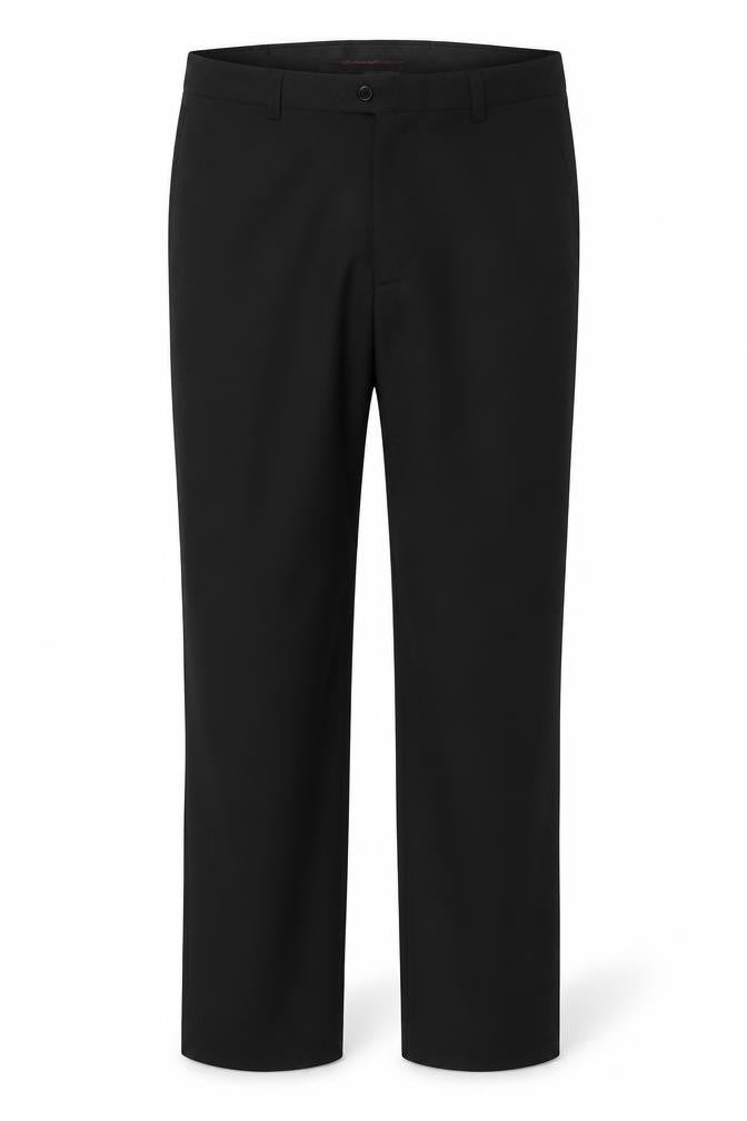 Next Men’s Black 30in Long Leg Flat Front Stretch Dress Trousers