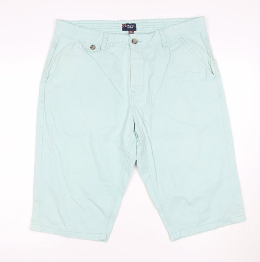 Kangol Men’s Light Blue XL Chino Shorts Cotton Flat Front