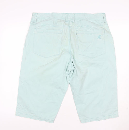 Kangol Men’s Light Blue XL Chino Shorts Cotton Flat Front