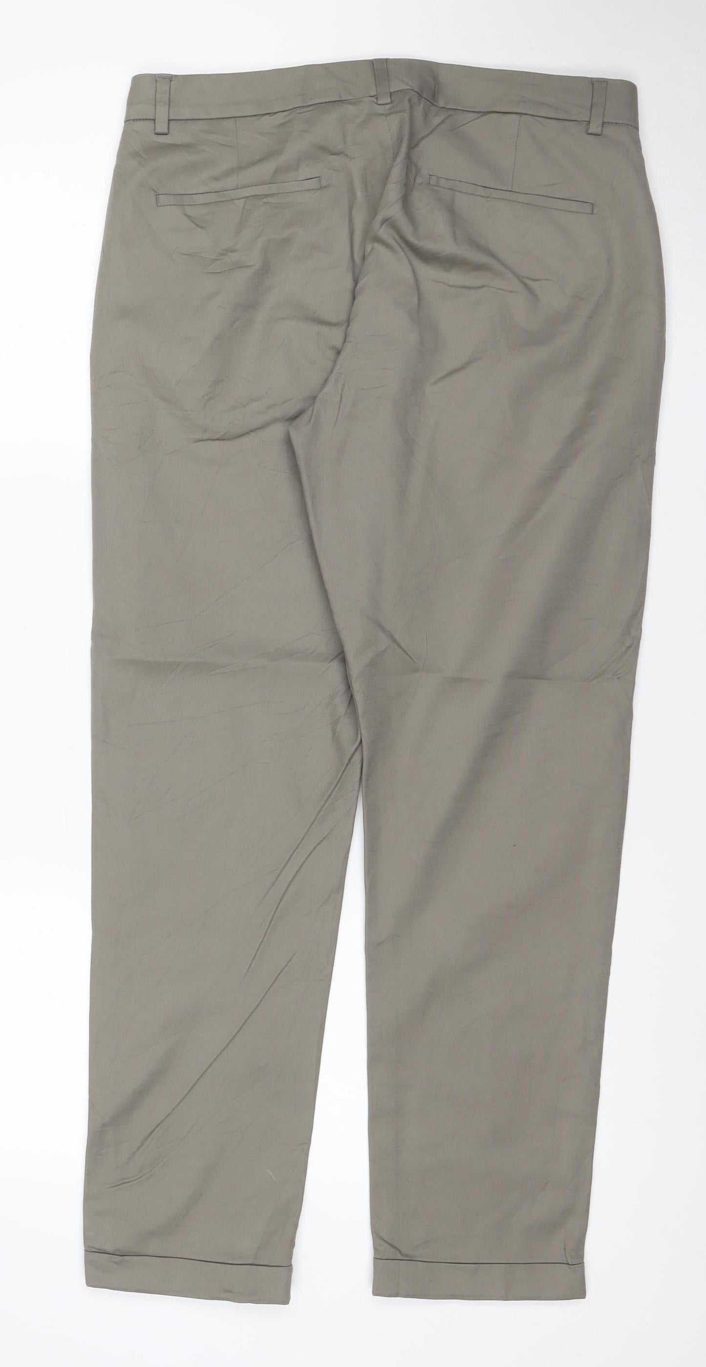 Autograph Men’s Grey 32in Regular Straight Formal Dress Trousers