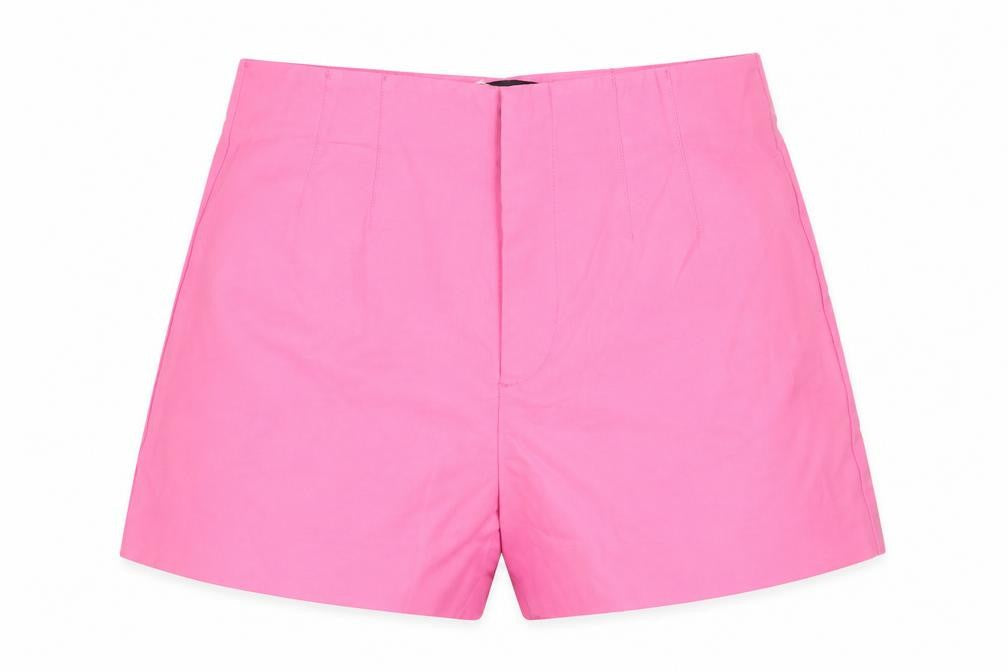 Zara Women Pink UK 6 XS Tailored High Rise Flat Front Shorts