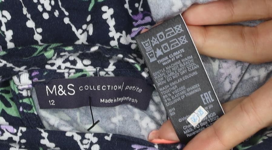 M&S Collection Petite Women Multicoloured Size 12 Floral A-Line Dress