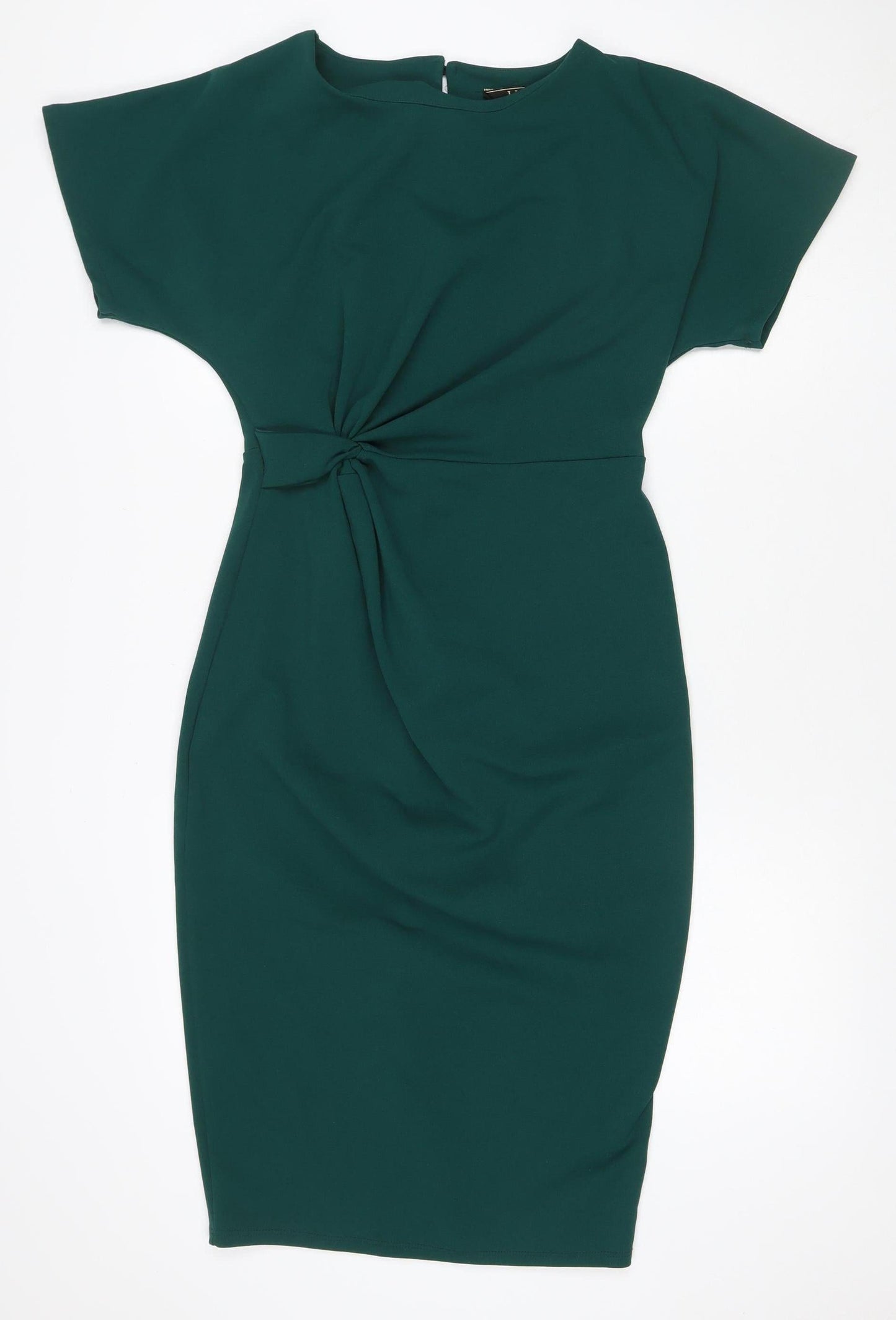 Lipsy London Women’s Green UK 10 Bodycon Knee Length Ruched Dress