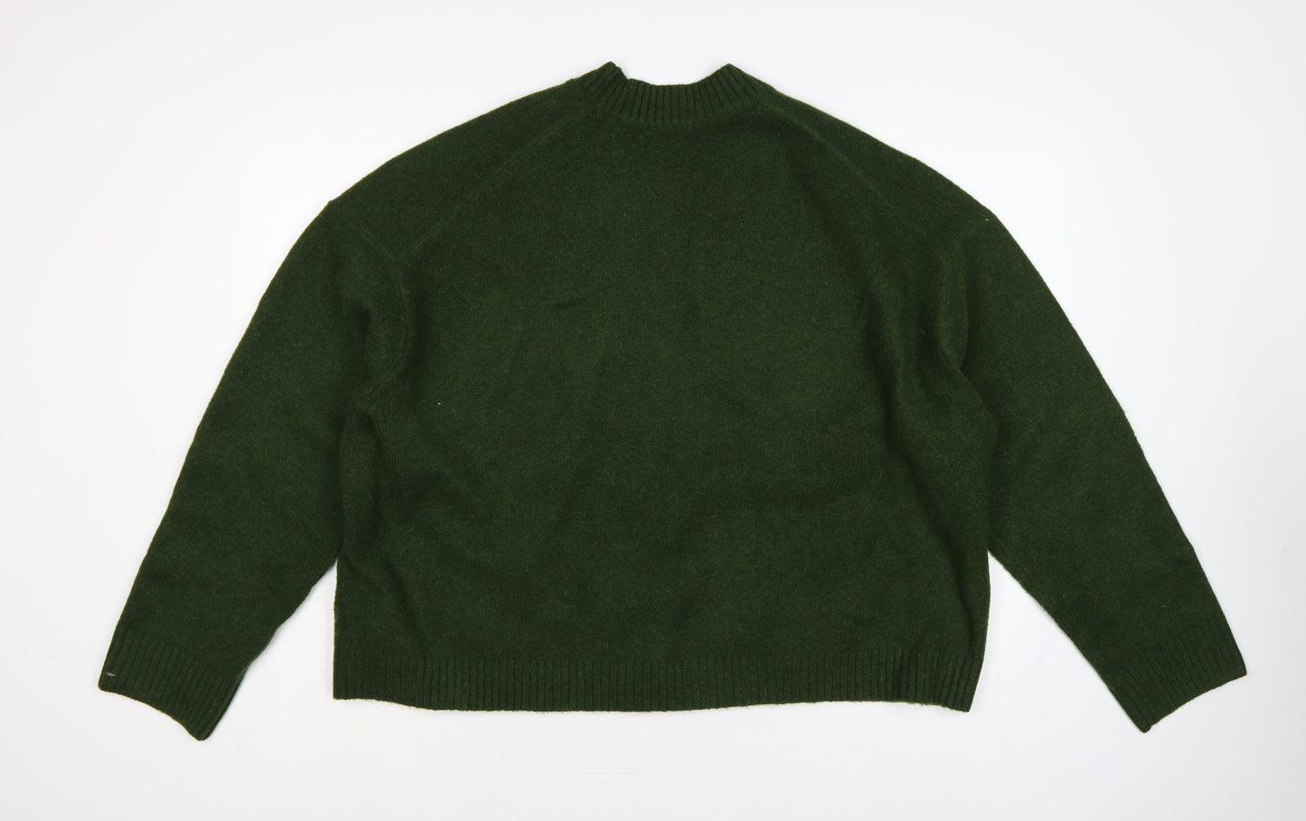 Uniqlo Women’s Green XL Wool Blend V-Neck Button Cardigan