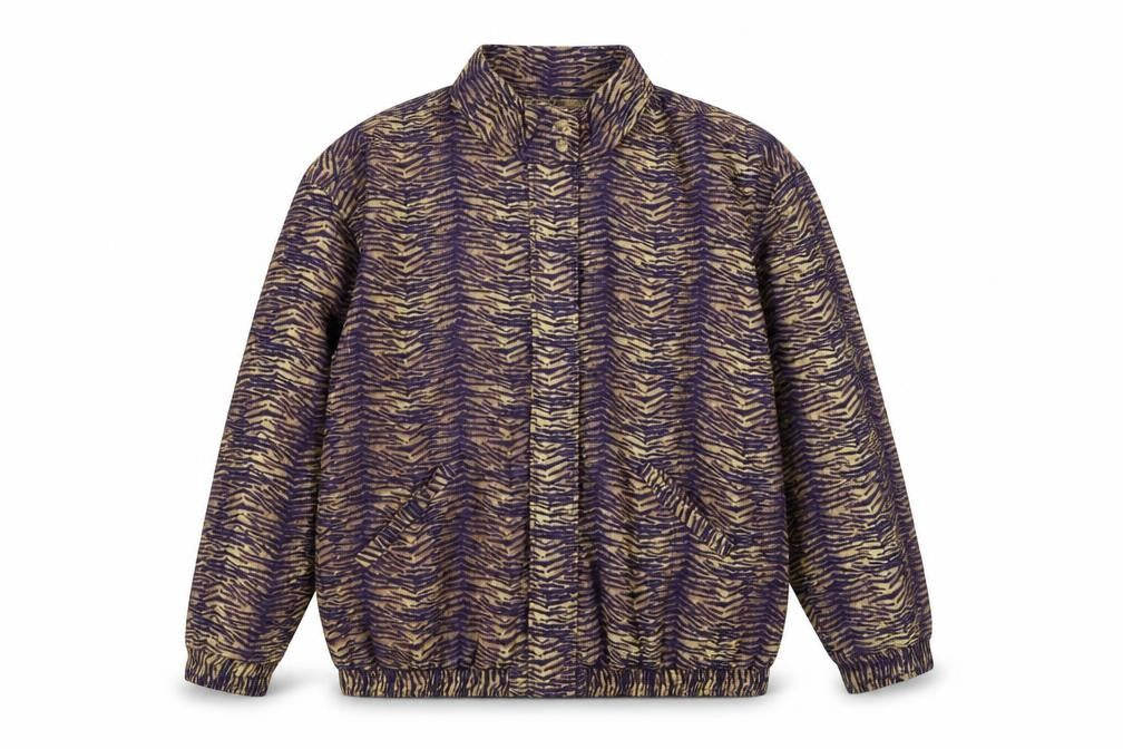 Studio JPR Women’s Brown Silk Animal Print Button Jacket Size L