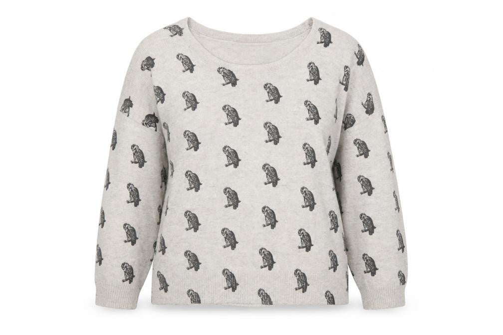 Dorothy Perkins Women’s Beige Size 20 Monkey Print Angora Knit Jumper