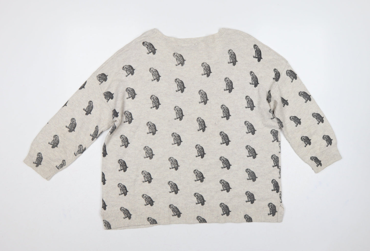 Dorothy Perkins Women’s Beige Size 20 Monkey Print Angora Knit Jumper