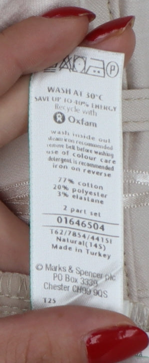 Marks & Spencer Per Una Women Ivory UK 14 Bootcut Stretch Jeans