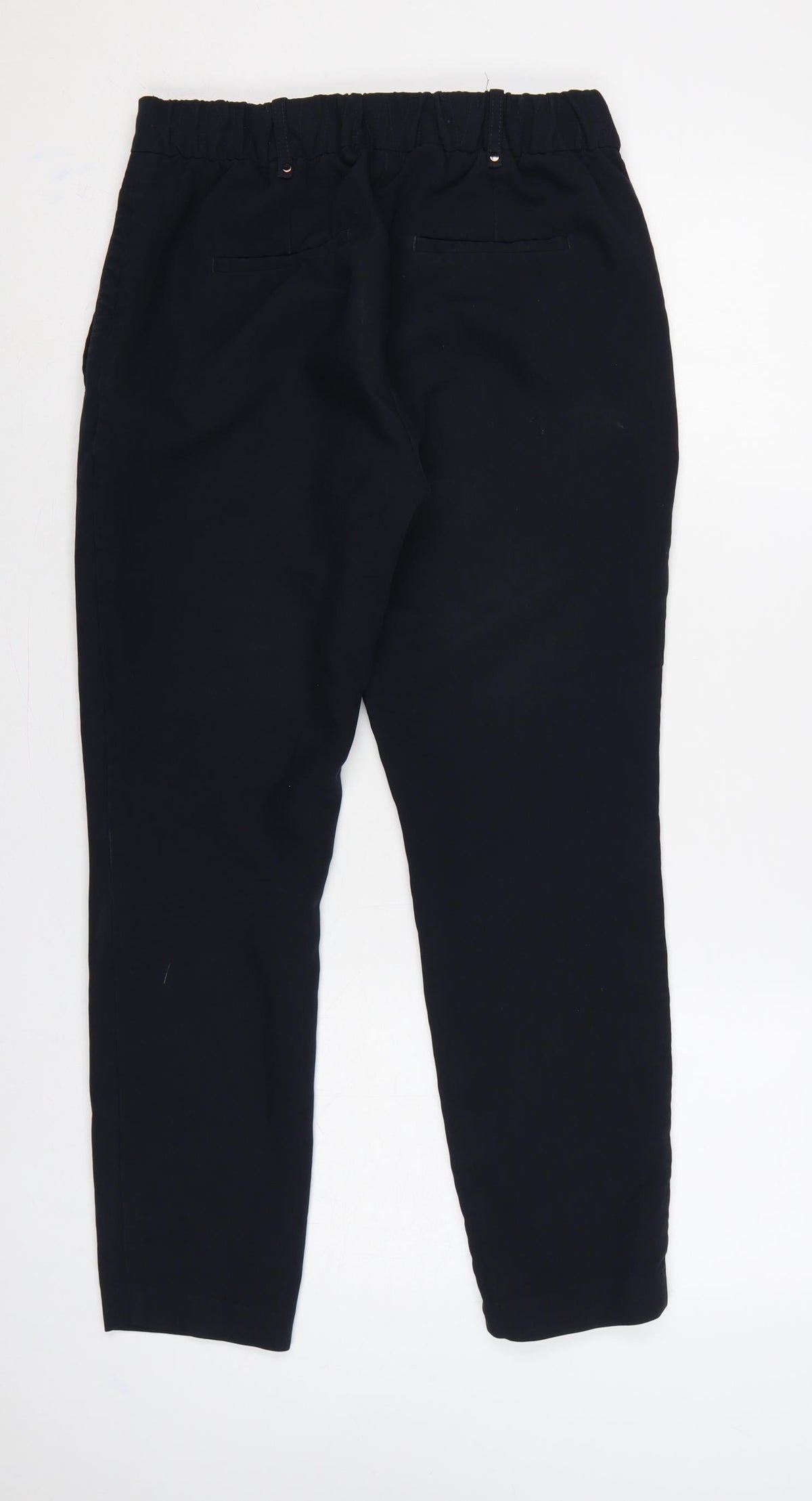 Next Women’s Navy Size 10 Tailored Straight Dress Trousers Elastic Waist