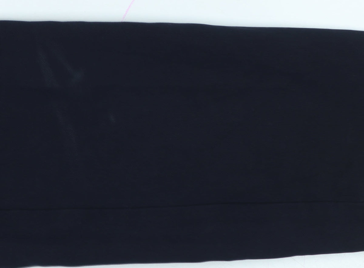 Next Women’s Navy Size 10 Tailored Straight Dress Trousers Elastic Waist