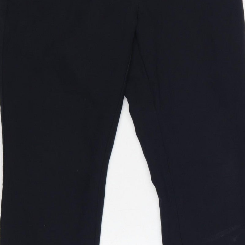 Next Women’s Navy Size 10 Tailored Straight Dress Trousers Elastic Waist