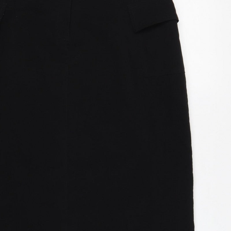 ES Design Women Black UK 14 Cargo Long Straight Pencil Skirt