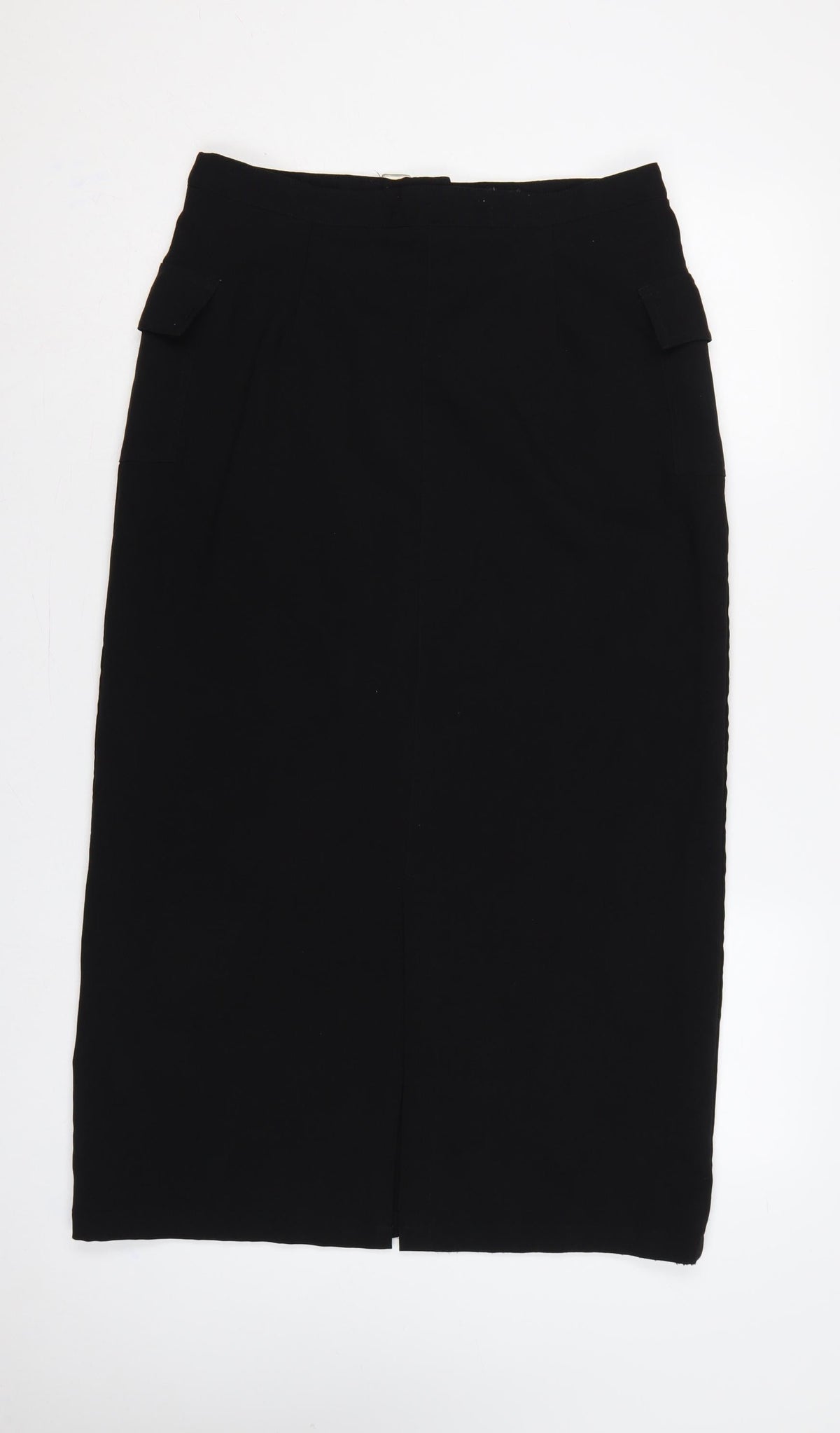 ES Design Women Black UK 14 Cargo Long Straight Pencil Skirt