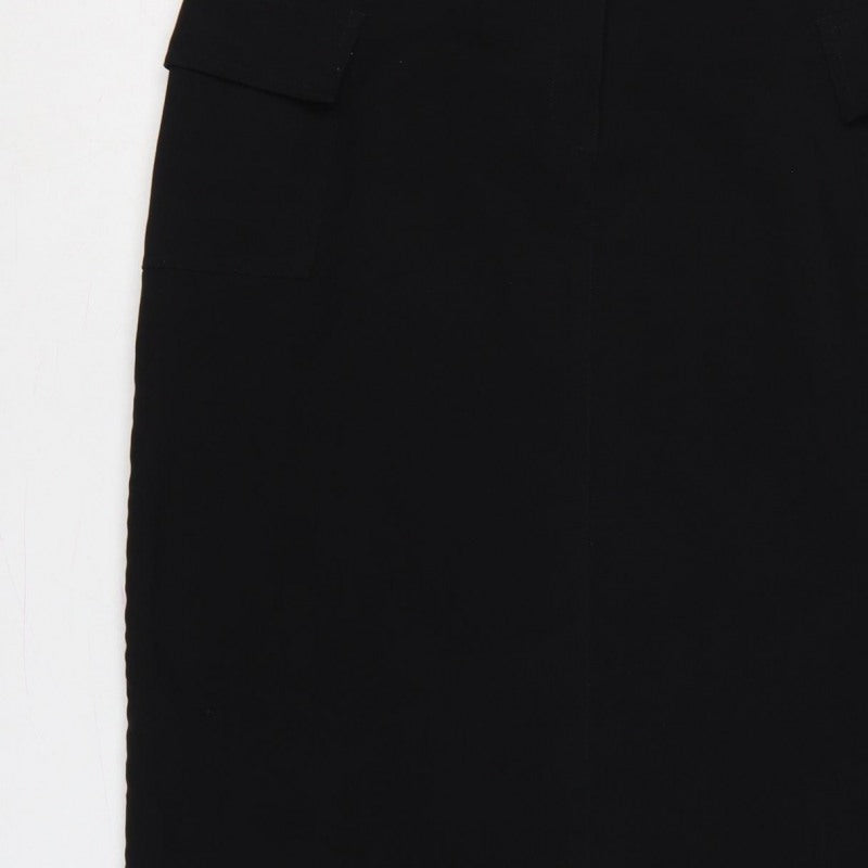 ES Design Women Black UK 14 Cargo Long Straight Pencil Skirt