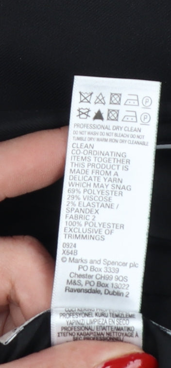 Marks and Spencer Men’s Black 34R Slim Fit Dress Trousers Formal