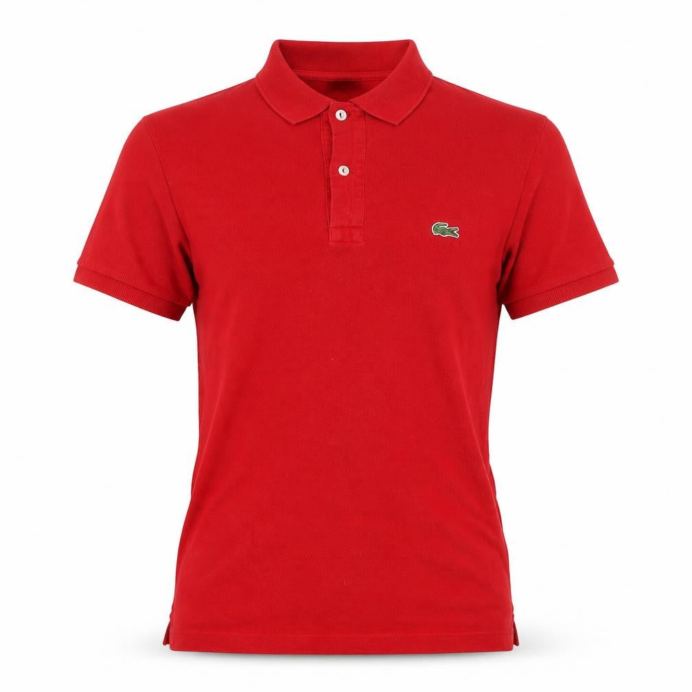 Lacoste Men’s Red Slim Fit Cotton Piqué Polo Shirt Size S