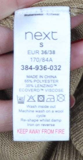 Next Women’s Beige S Crew Neck Raglan Knit Pullover Jumper