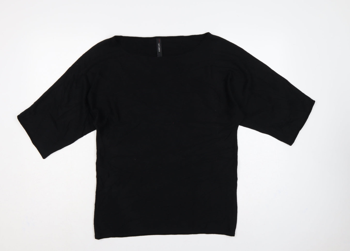 Marc Cain Women Black UK 8 Wool Silk Cashmere Dolman Sleeve Jumper