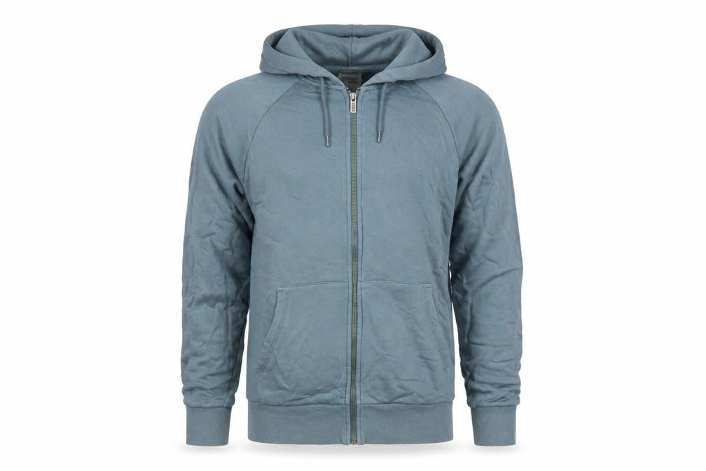 Bonds Men Blue M Full Zip Hooded Cotton Fleece Hoodie