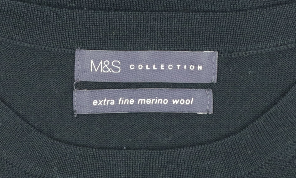 Marks and Spencer Women’s Black UK 6 Merino Wool Crew Neck Jumper