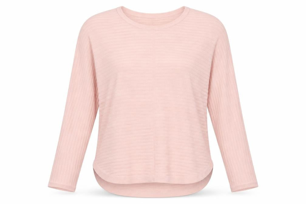 Capsule Women’s Pink Size 30 Round Neck Striped Knit Pullover Jumper