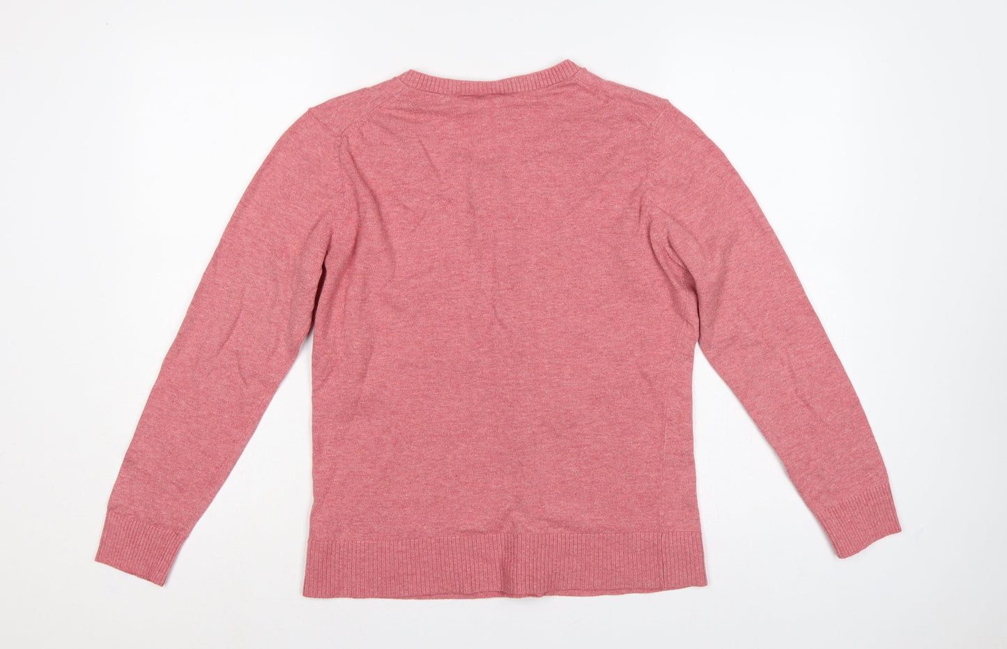 GAP Women’s Pink L Button Front Round Neck Knit Cardigan