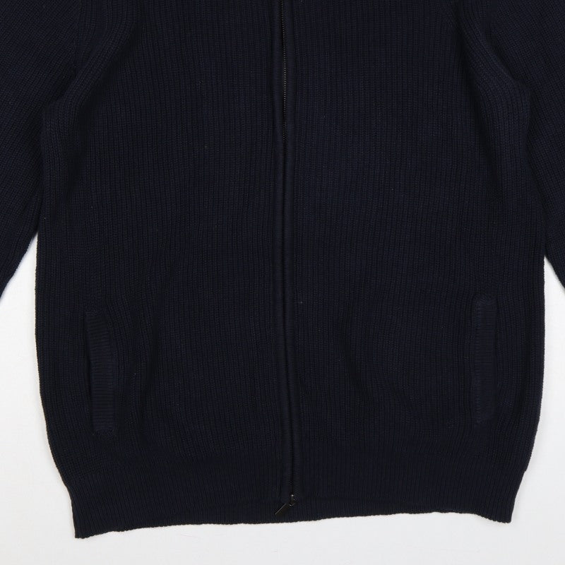 Additional view of La Redoute Men’s Blue 2XL Full Zip High Neck Knit Jumper Cardigan
