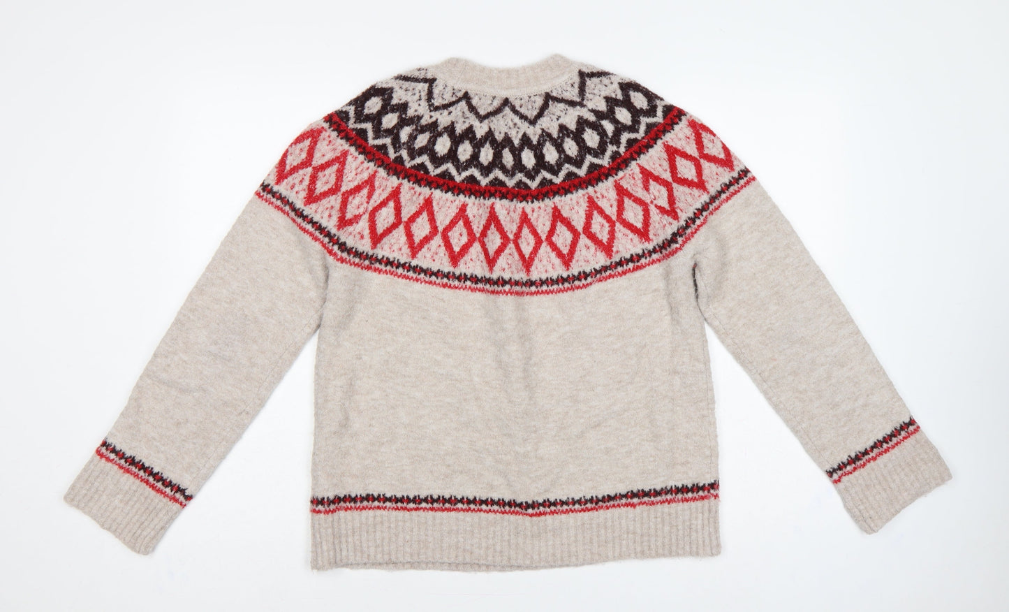 Marks and Spencer Women’s Multicoloured Fair Isle Wool Blend Jumper S
