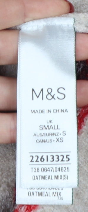 Marks and Spencer Women’s Multicoloured Fair Isle Wool Blend Jumper S