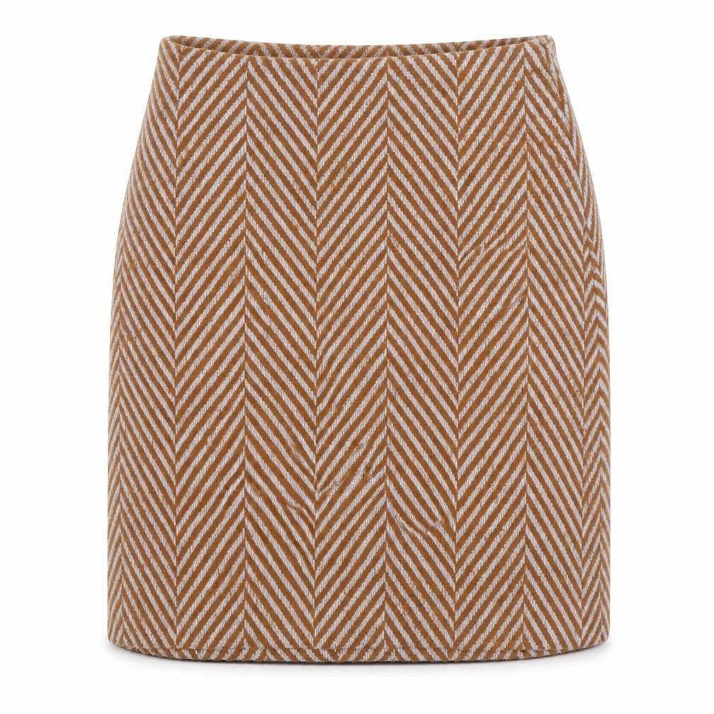 Marks and Spencer Women’s Brown Herringbone Wool Blend Pencil Skirt UK 8