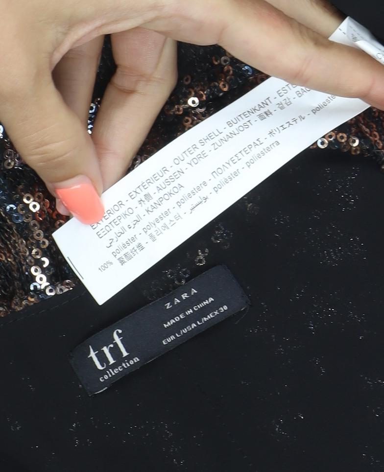 Zara TRF Women’s Silver Leopard Sequin A-Line Mini Dress Size M