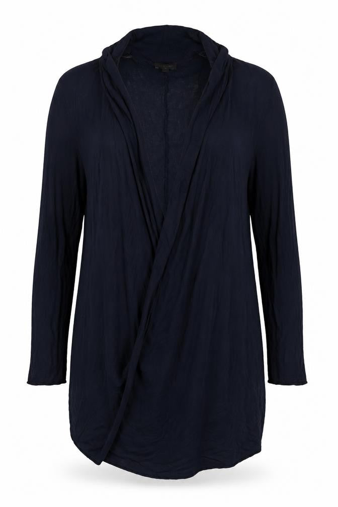 Phase Eight Women Blue UK 10 Open Waterfall Cardigan Long Sleeve Jersey
