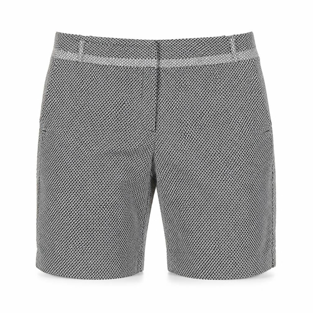 River Island Women’s Black White Geometric Bermuda Shorts UK 12