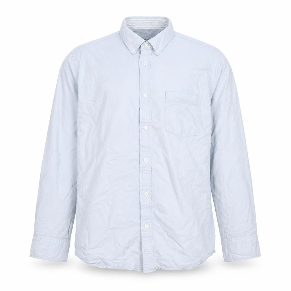 Dunnes Men Blue L Regular Fit Cotton Button-Down Long Sleeve Shirt