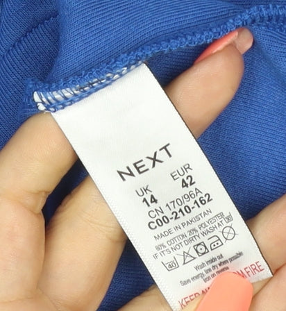 Next Women’s Blue UK 14 Knee Length Jumper Dress Pockets