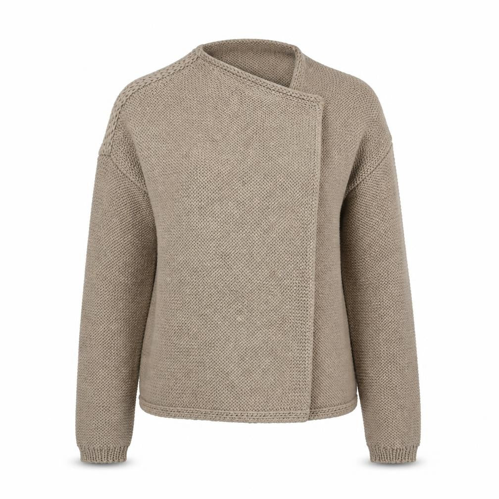 Marks & Spencer Womens Beige XS Chunky Knit Open Front Cotton Cardigan