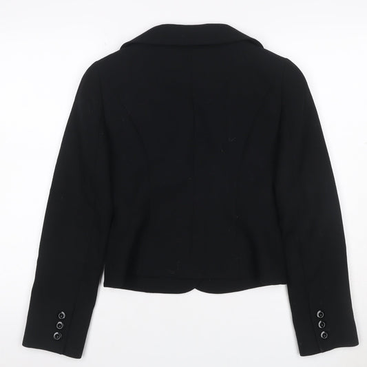 Hobbs Women’s Black UK 8 Virgin Wool Tailored Blazer Jacket