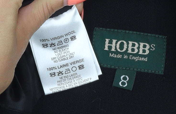 Hobbs Women’s Black UK 8 Virgin Wool Tailored Blazer Jacket