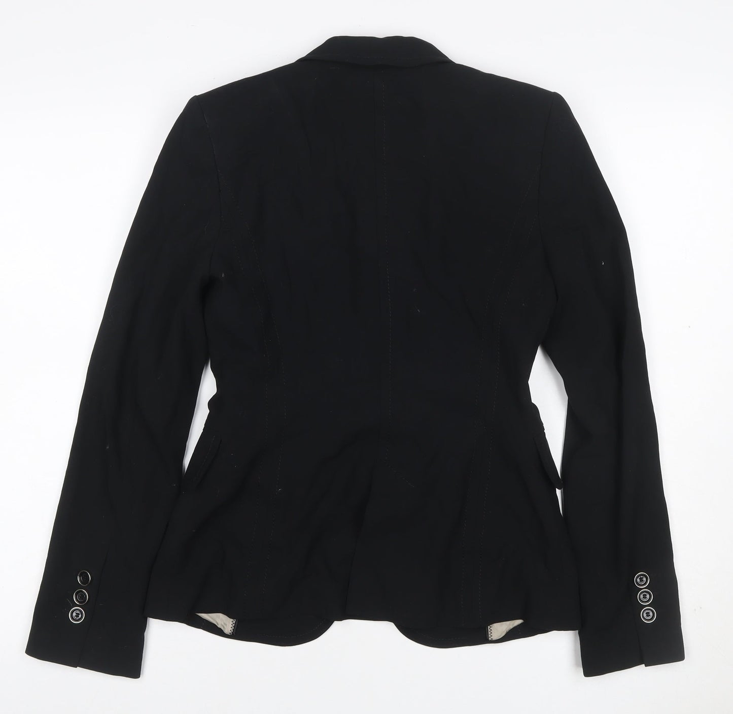 Zara Woman Women's Black UK 8 Tailored One Button Lined Blazer Jacket