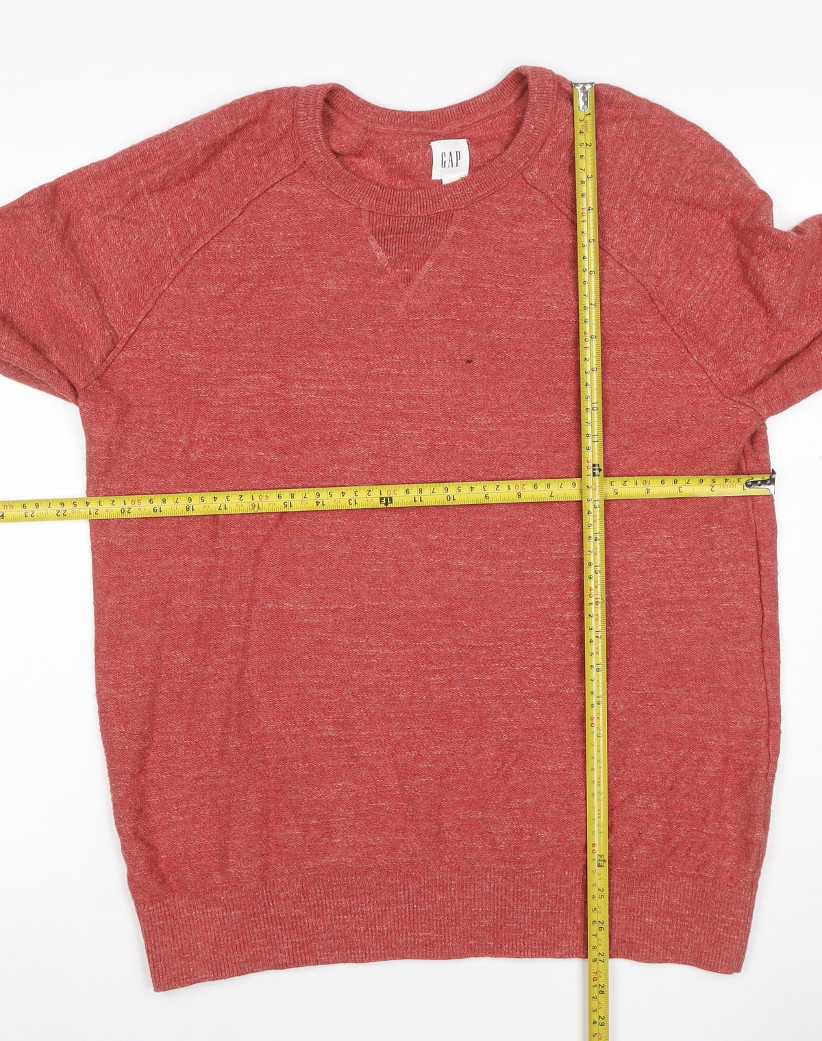 Gap Women’s Red Cotton Crew Neck Raglan Pullover Jumper Size L