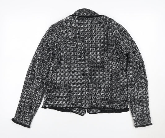 Dorothy Perkins Women Black White UK 12 Tweed Blazer Workwear