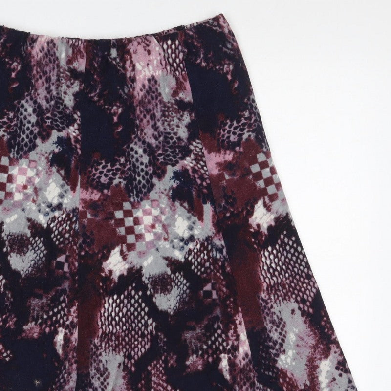 Anna Rose Women Multicoloured UK 18 A-Line Knee Length Animal Print Skirt