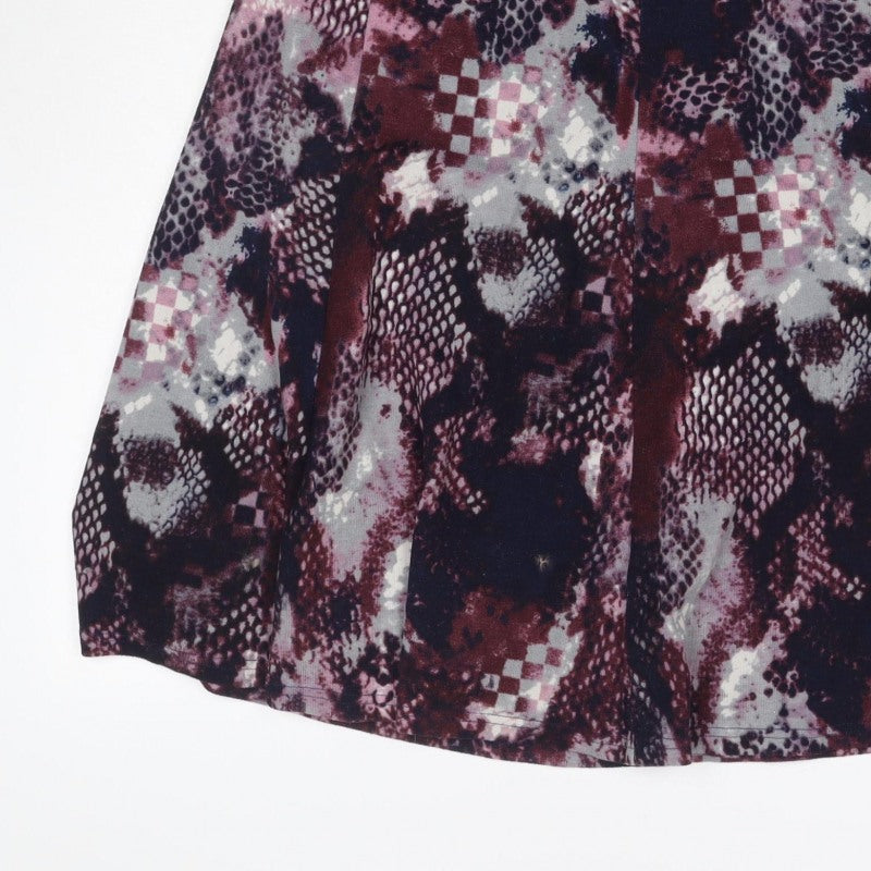 Anna Rose Women Multicoloured UK 18 A-Line Knee Length Animal Print Skirt
